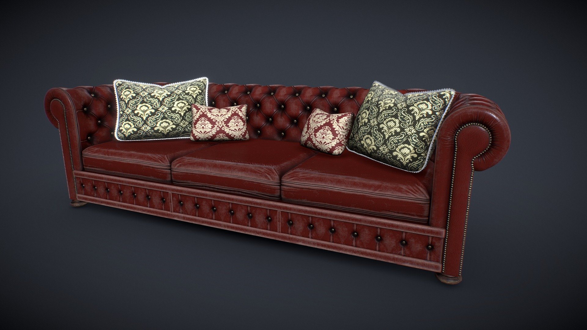 Large_Leather_Sofa 3d model