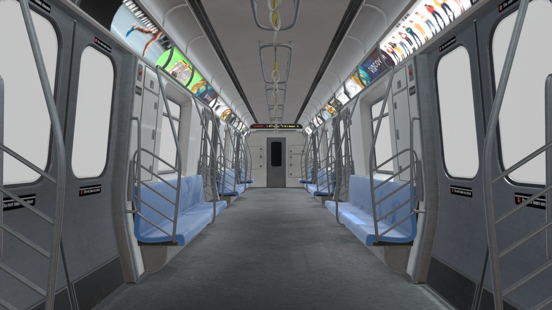 Subway Car Interior 8K and 4K Textures 3d model