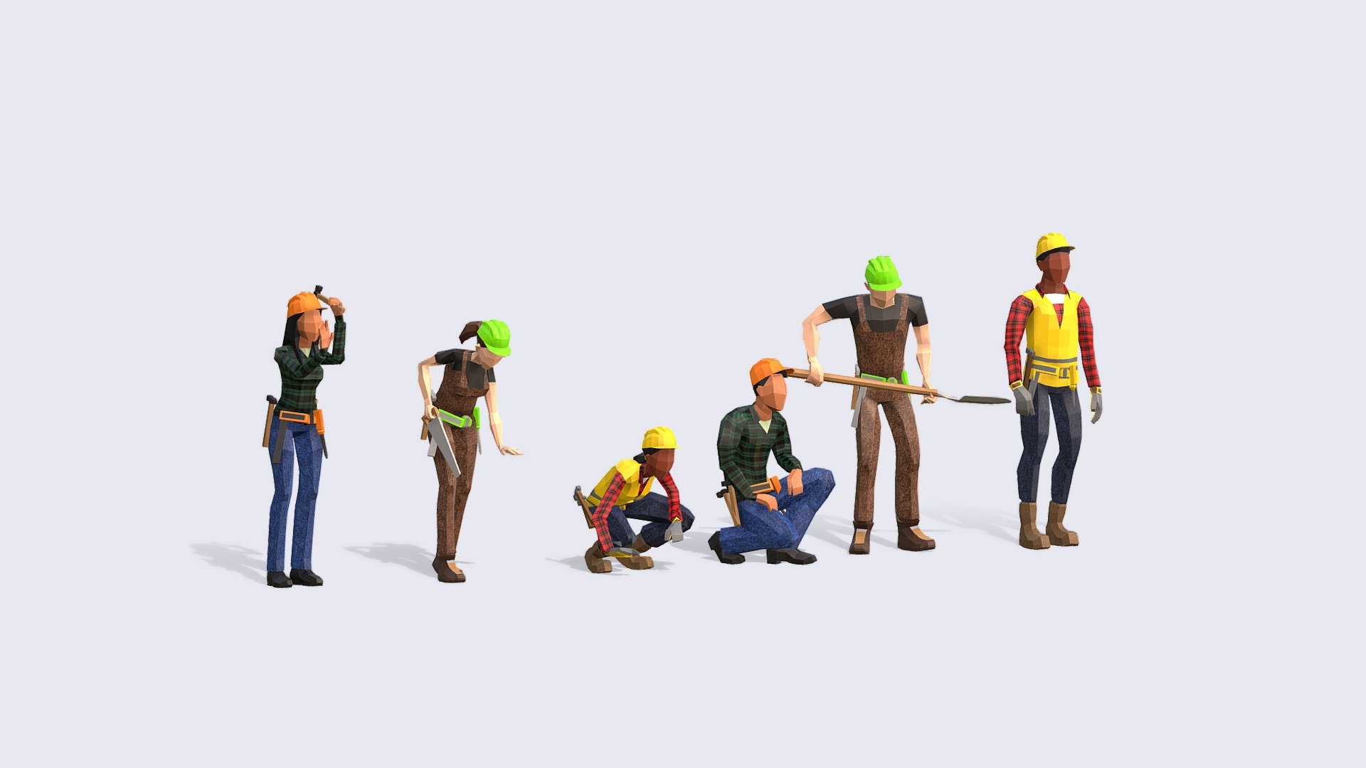 Construction People 3d model