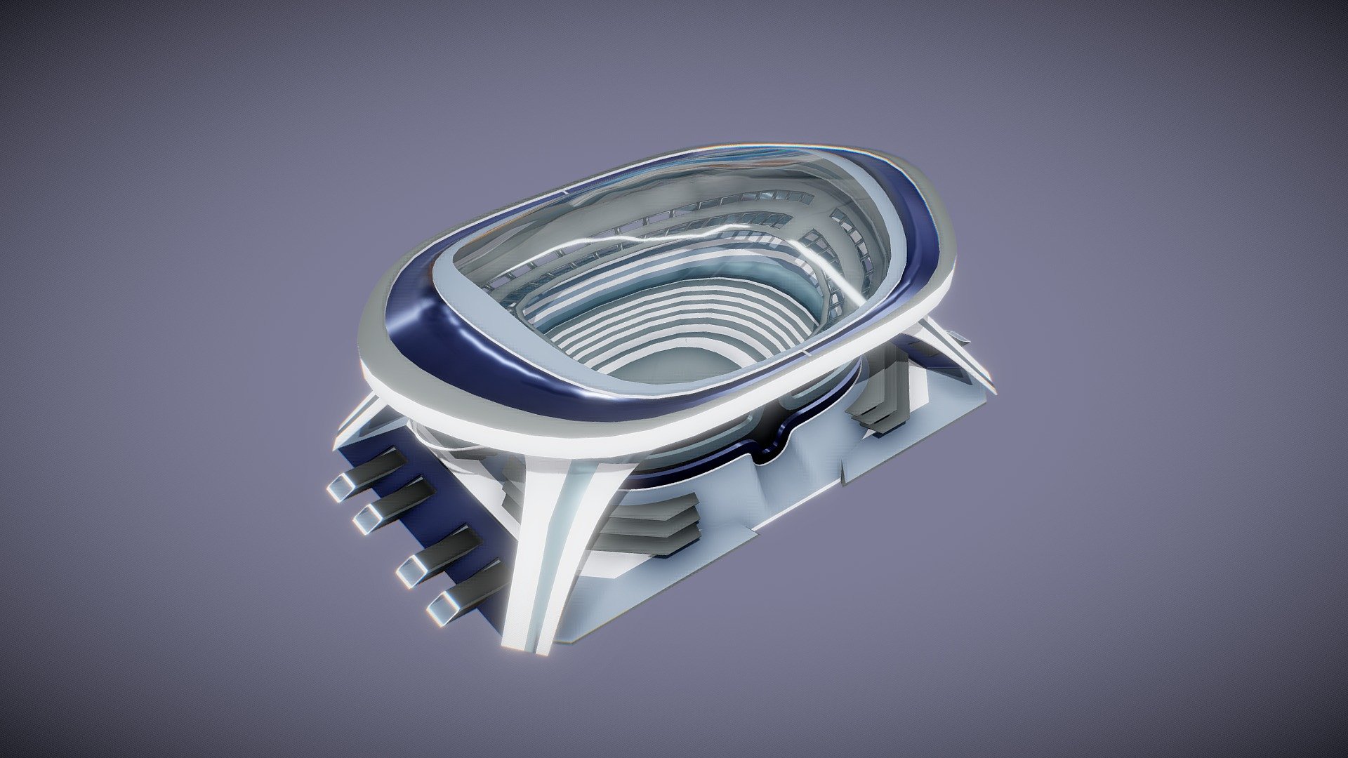 SciFi building_250 3d model