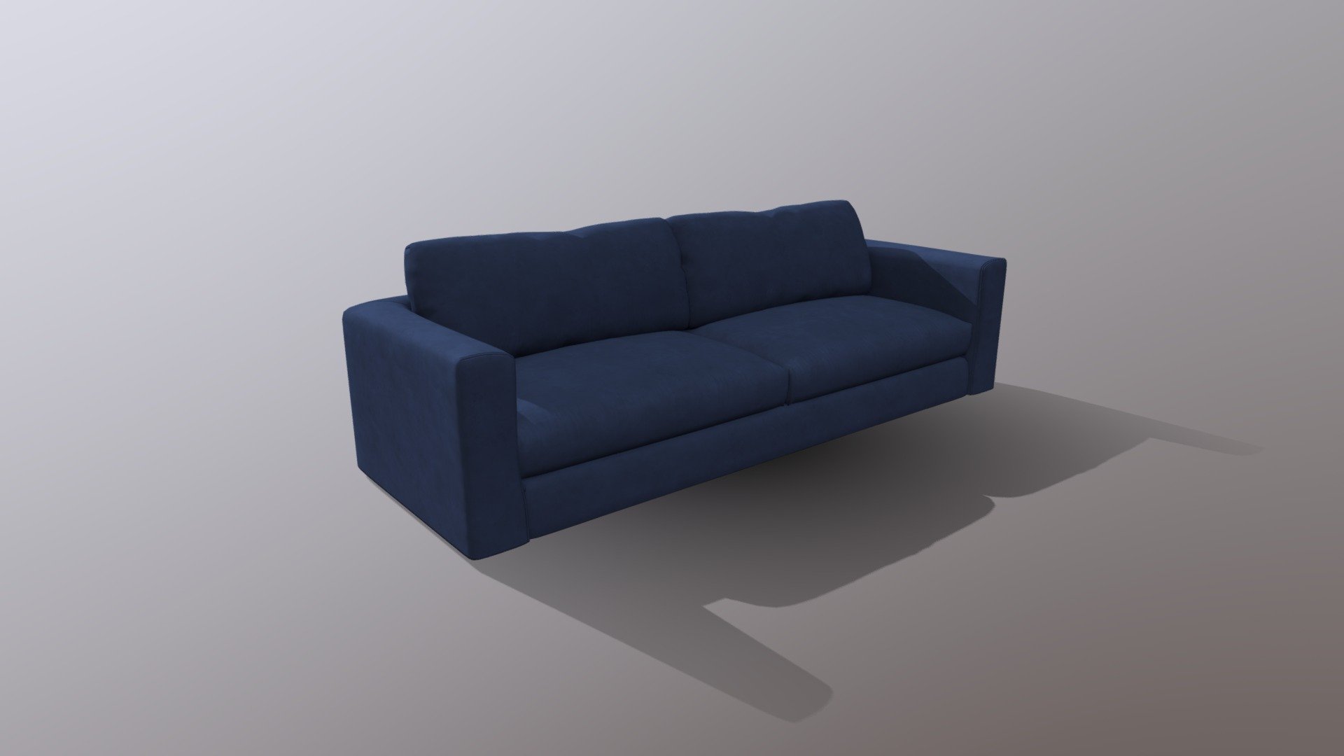 Blue Velvet Sofa 001 3d model