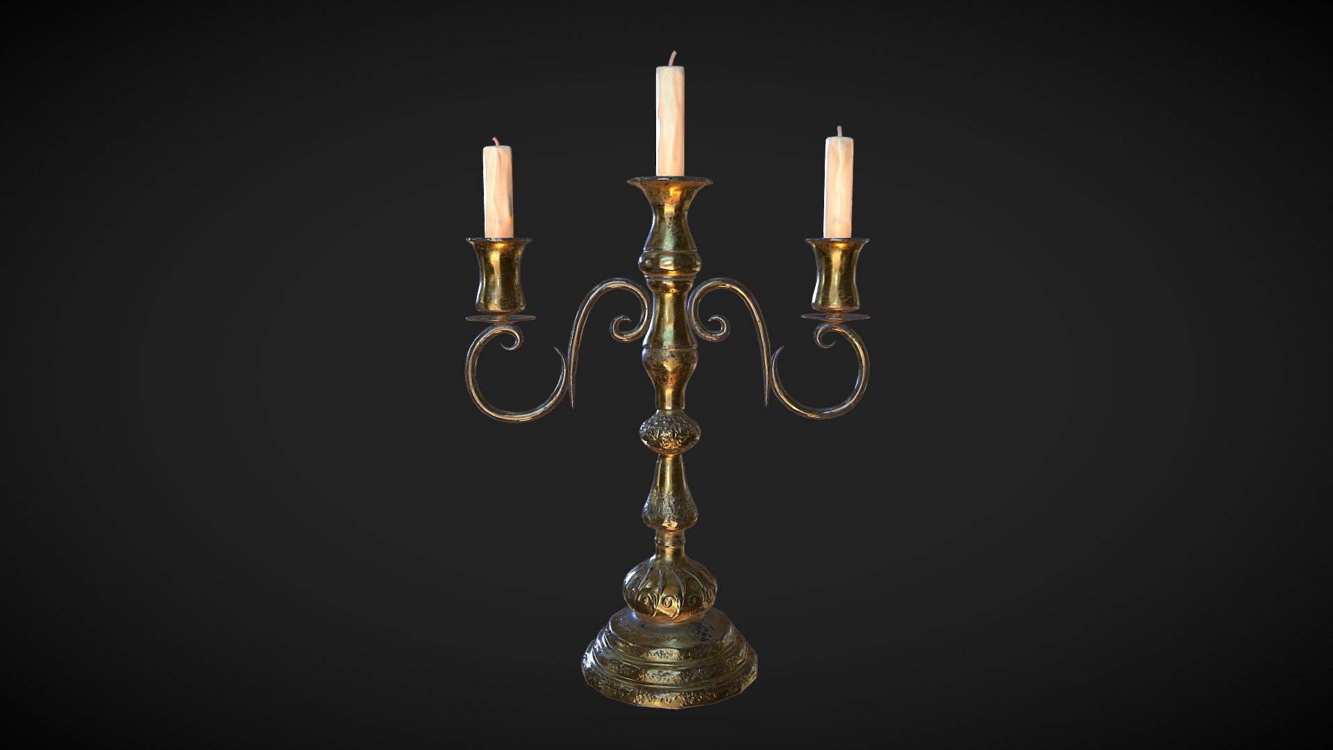 Old Candlestick 3d model