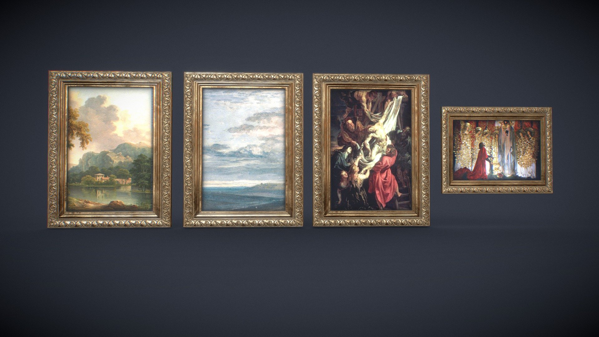 Paintings_Frames 3d model