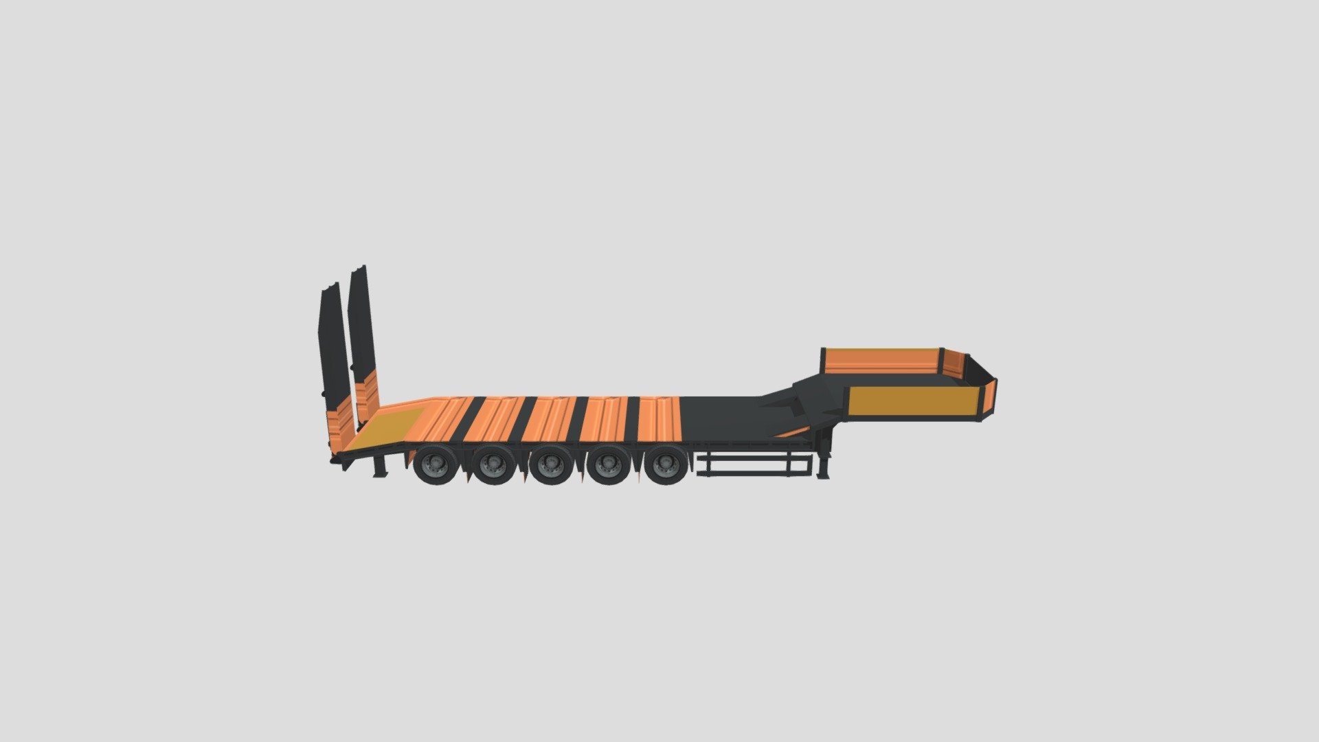 Low Loader Trailer 3d model