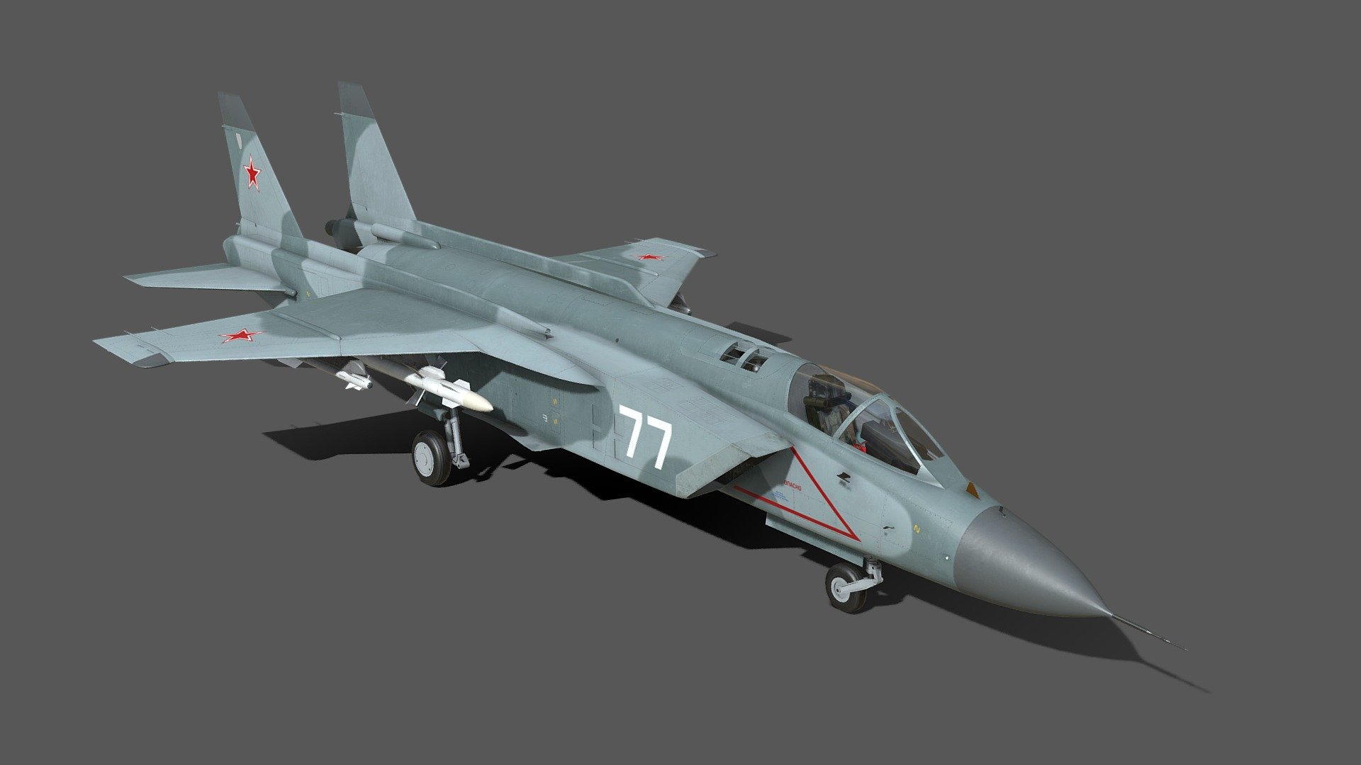 Yak-141 VTOL jet fighter 3d model