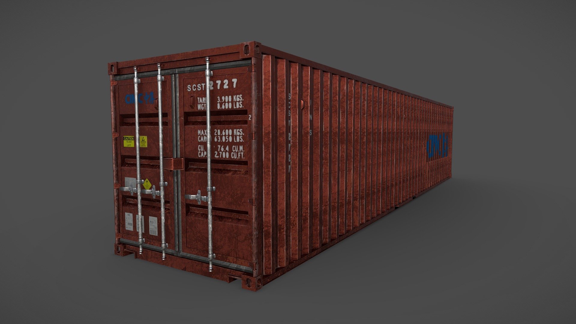 Shipping Container (40feet) 3d model