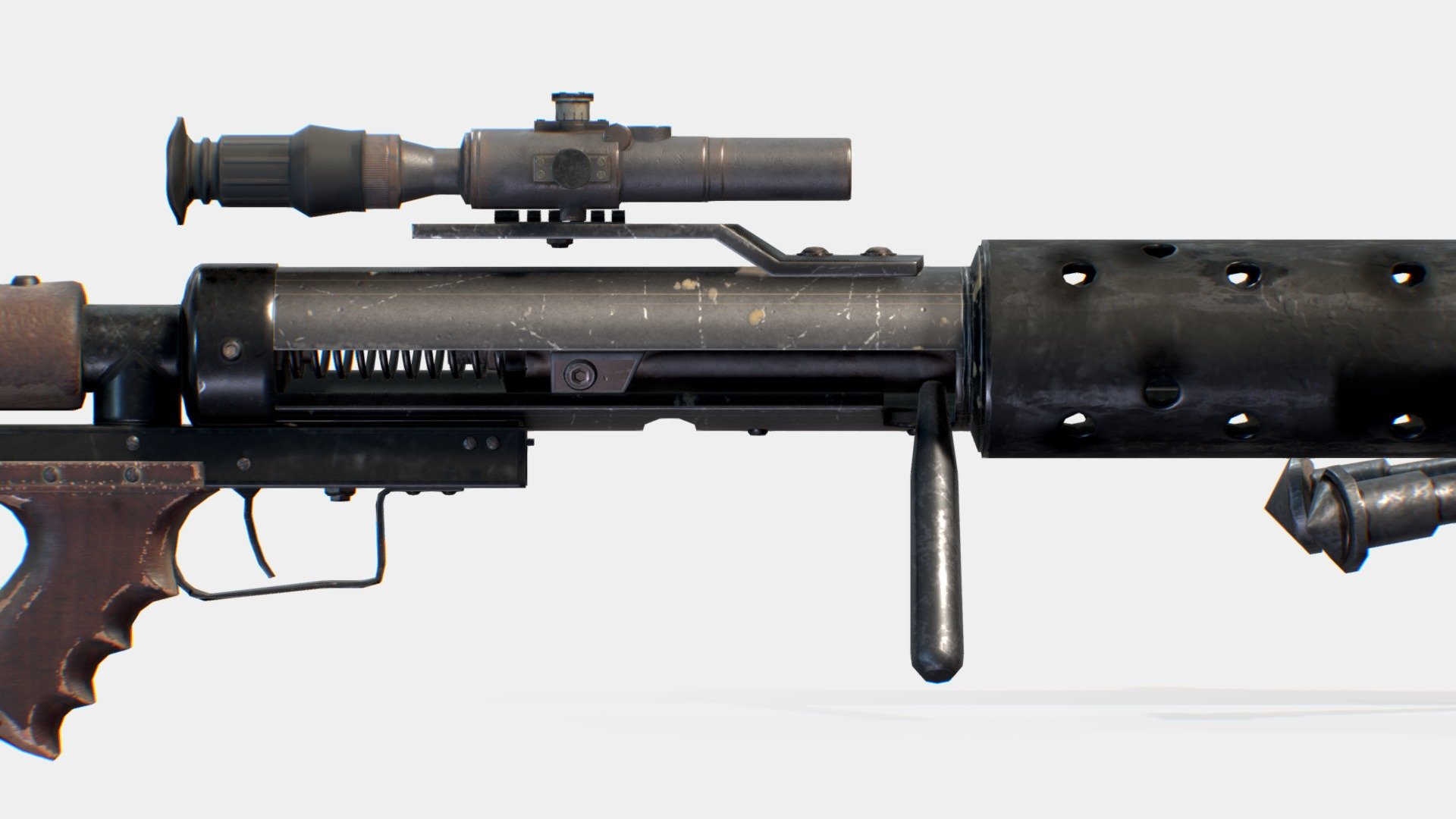 Improvised Rifle 114mm 3d model