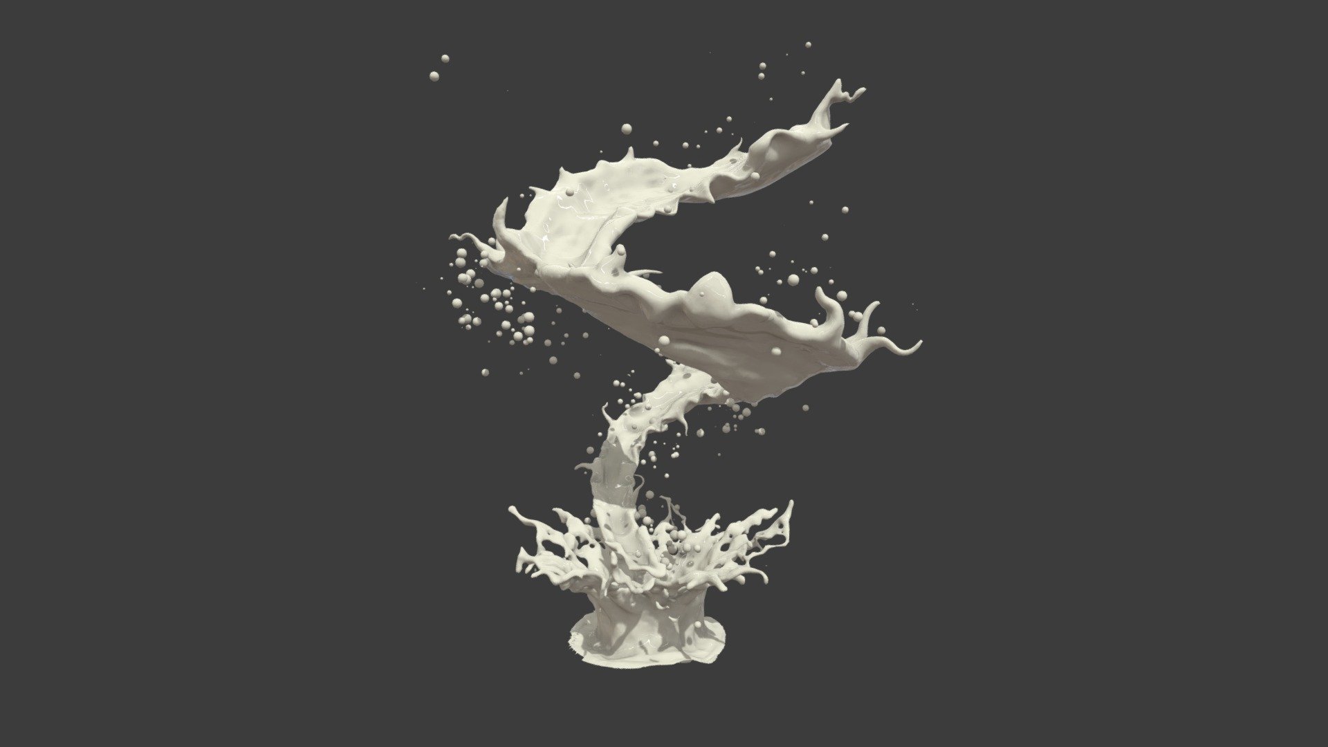 Liquid Spiral Splash 3d model