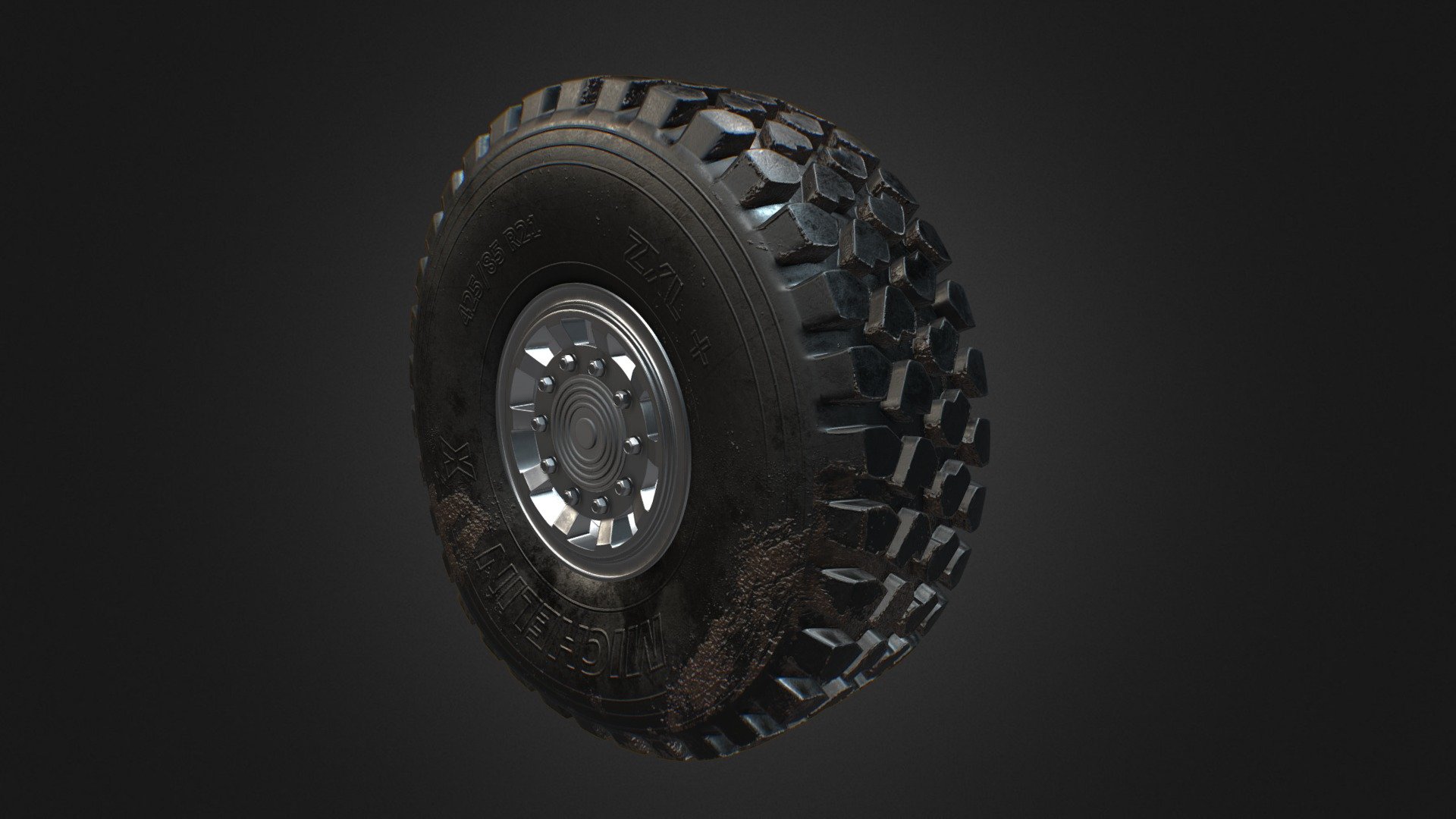 MICHELIN X OFFROAD TIRE DIRTY 3d model