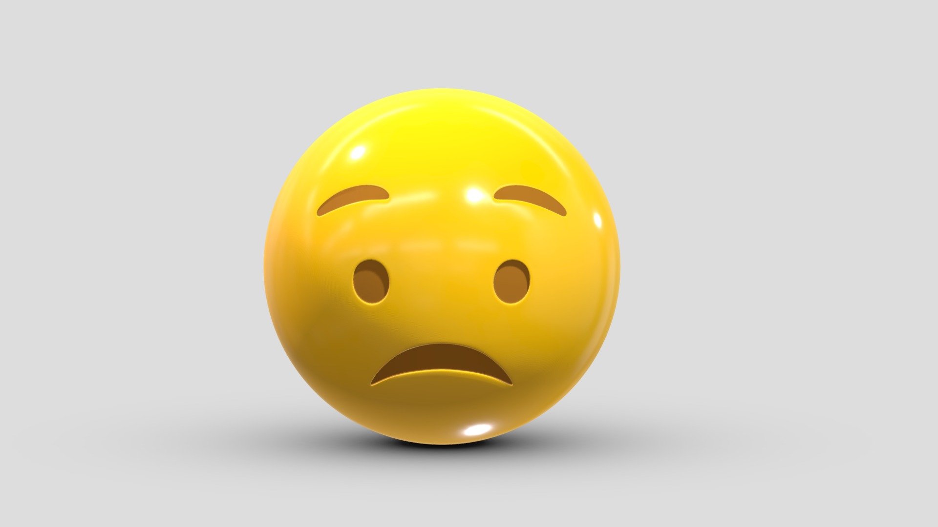 Apple Worried Face 3d model