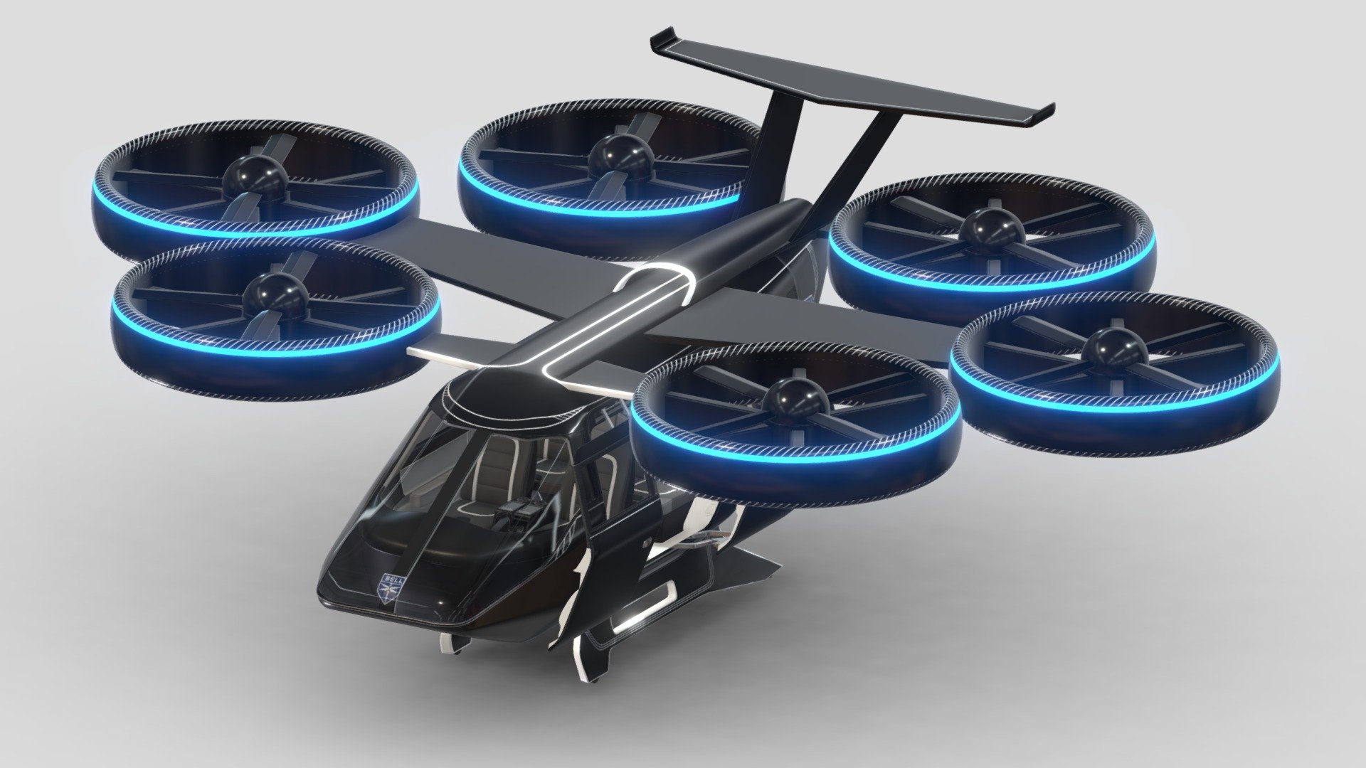 Flying Taxi Bell Nexus 3d model