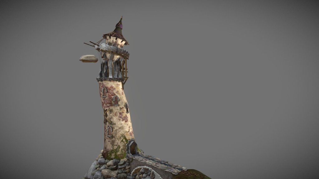 Broken Tower 3d model