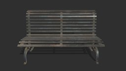 Bench 07 Generic Low Poly PBR Realistic