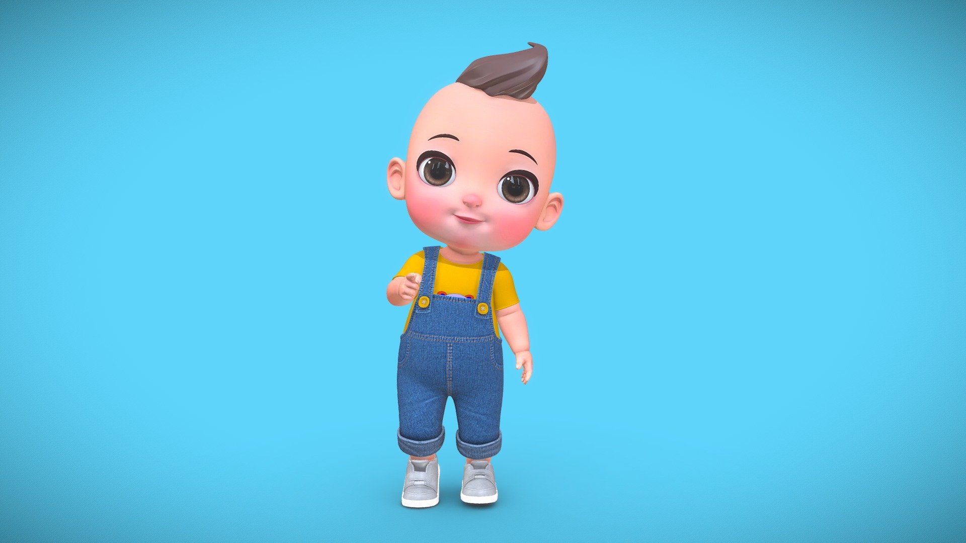 Baby character 3d model