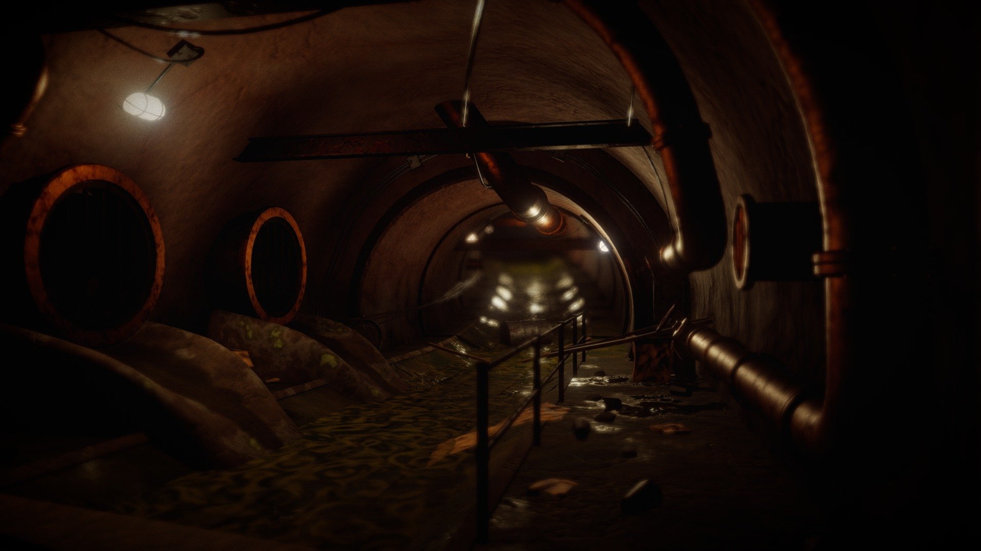 Underground Sewer Tunnel 3d model