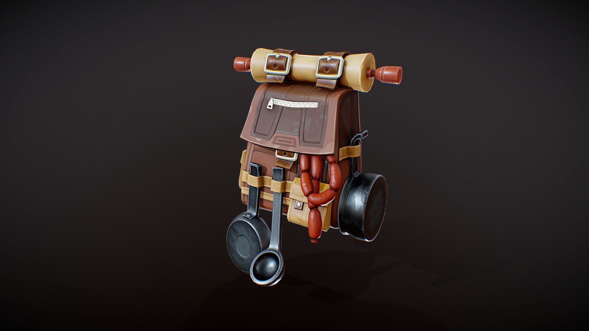 Stylized Backpack 3d model