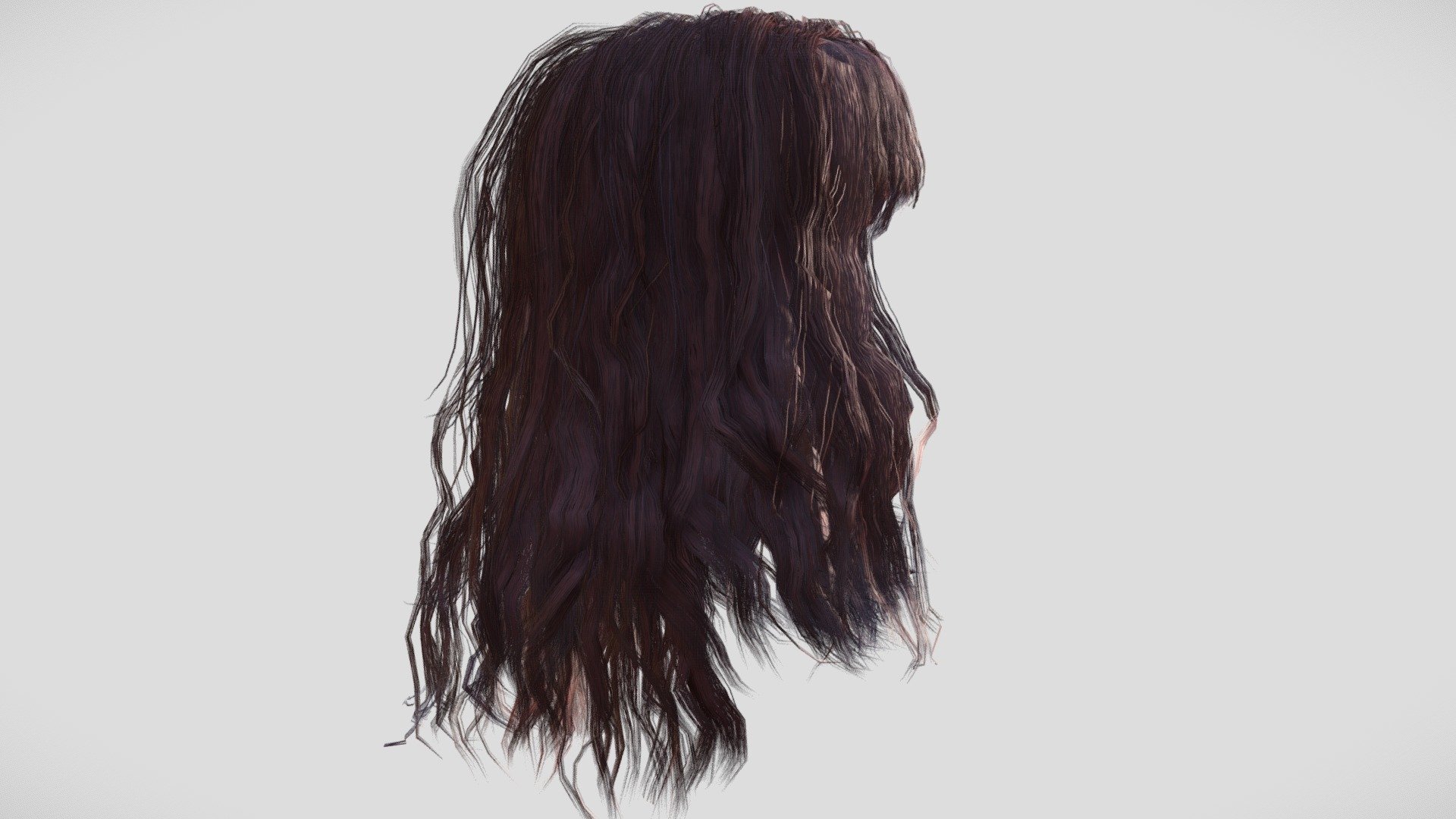 Female Hair 3d model