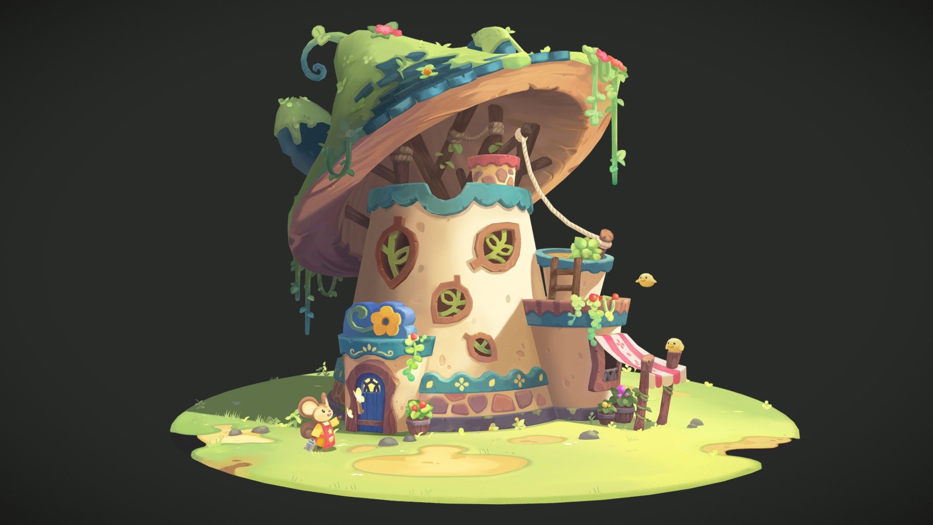 Flower Shop 🐿️🌱 3d model