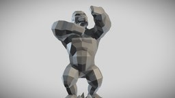 Gorilla King Kong lowpoly