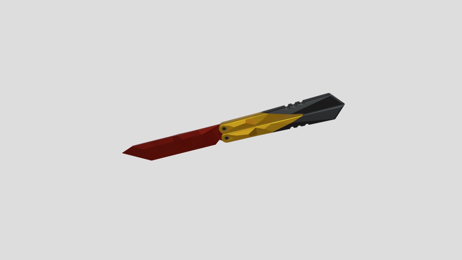 Valorant Butterfly Knife Champions 2022 3d model