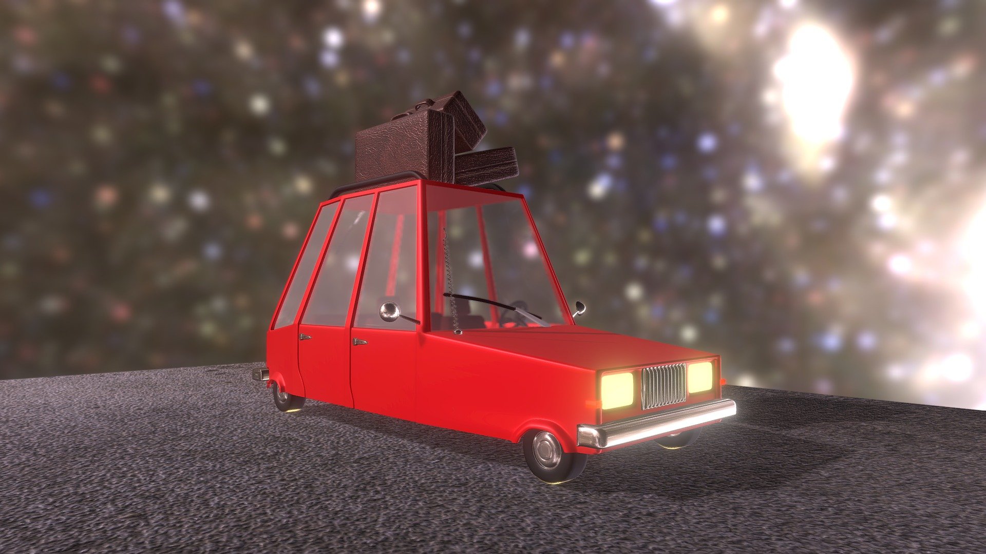 Cartoon Car Combi 3d model