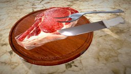 Meat with cutting set