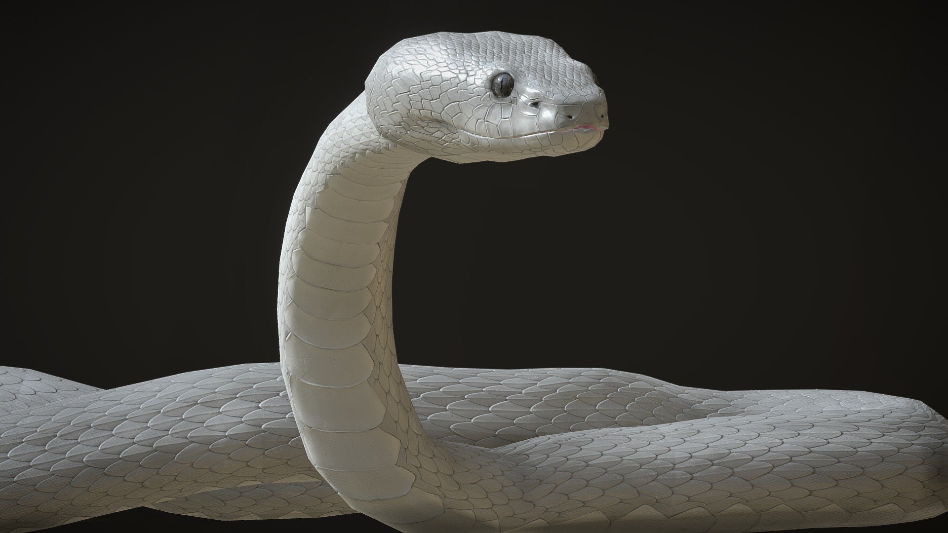 White Viper with animations 3d model