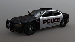 Dodge Charger Police (Low Poly)