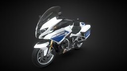 Polizei Motorbike High-poly 3D model