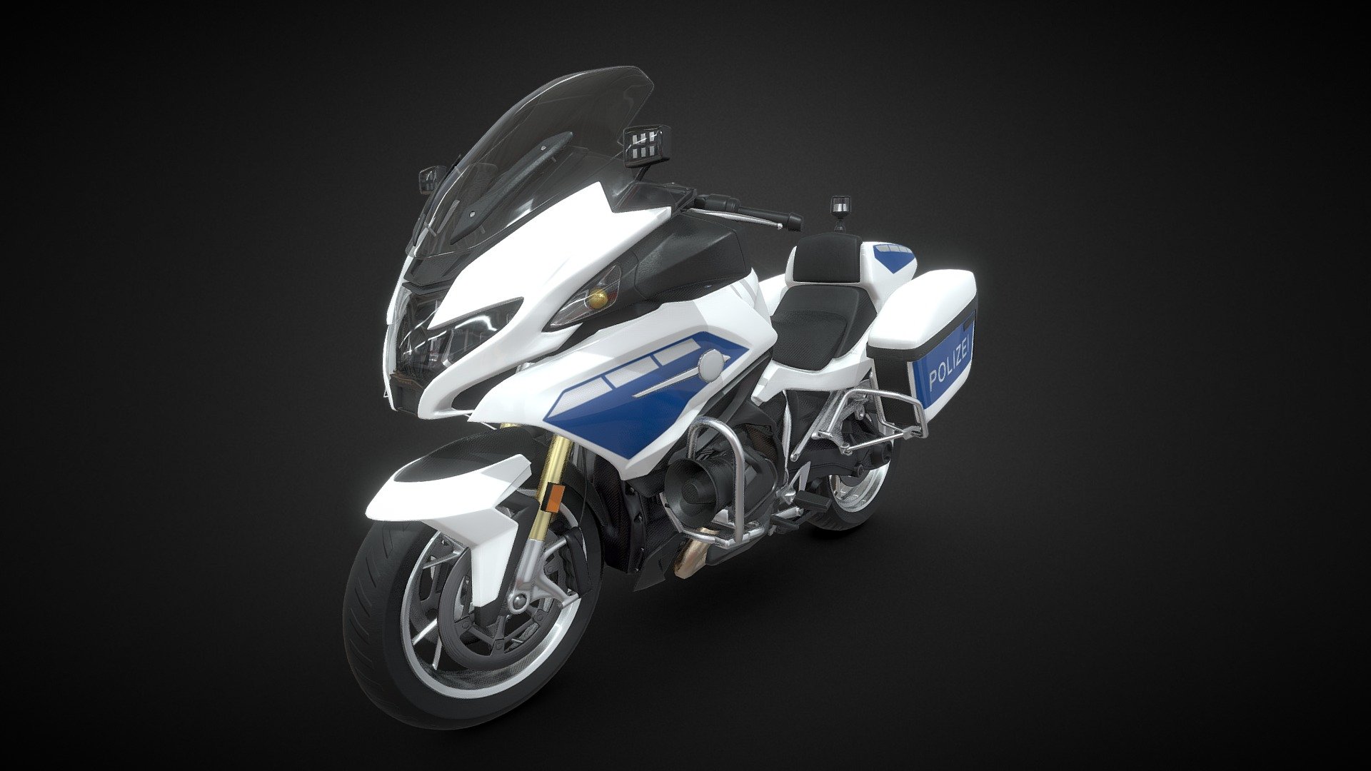 Polizei Motorbike High-poly 3D model 3d model