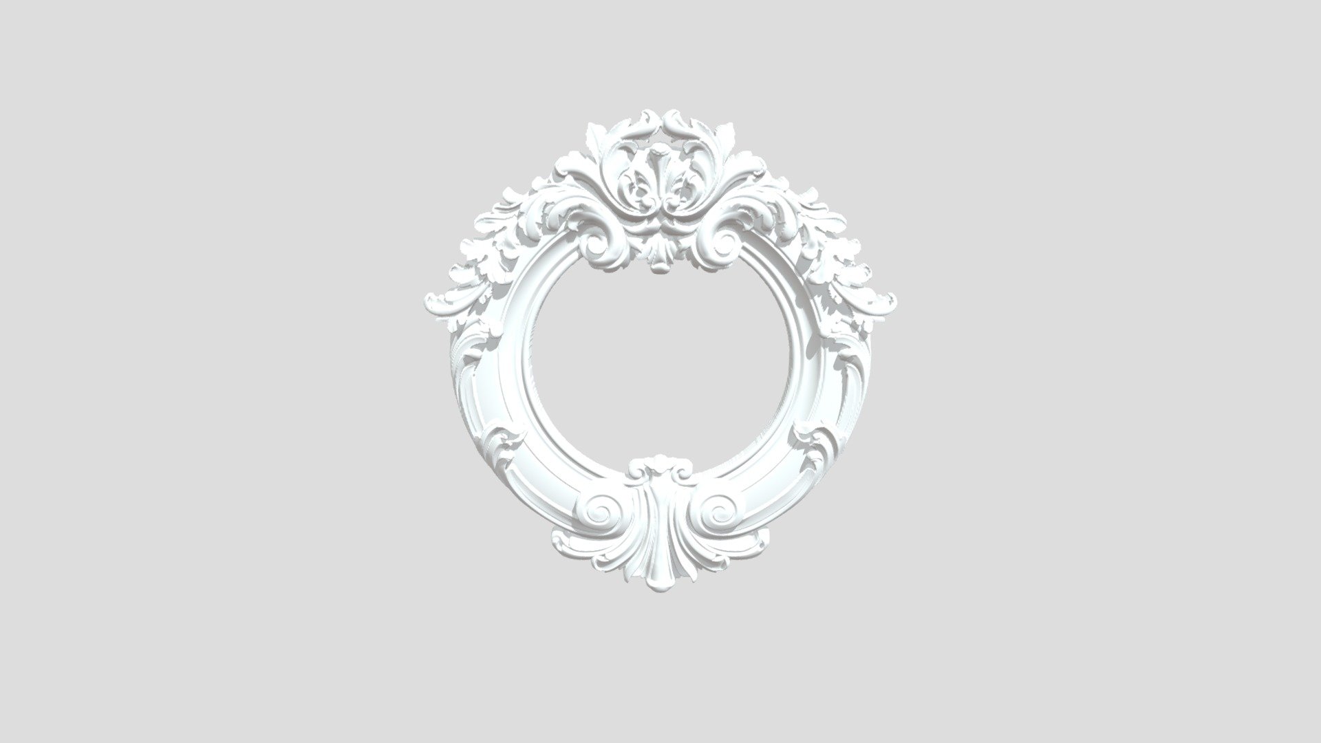 Mirror classical carved frame 3d model