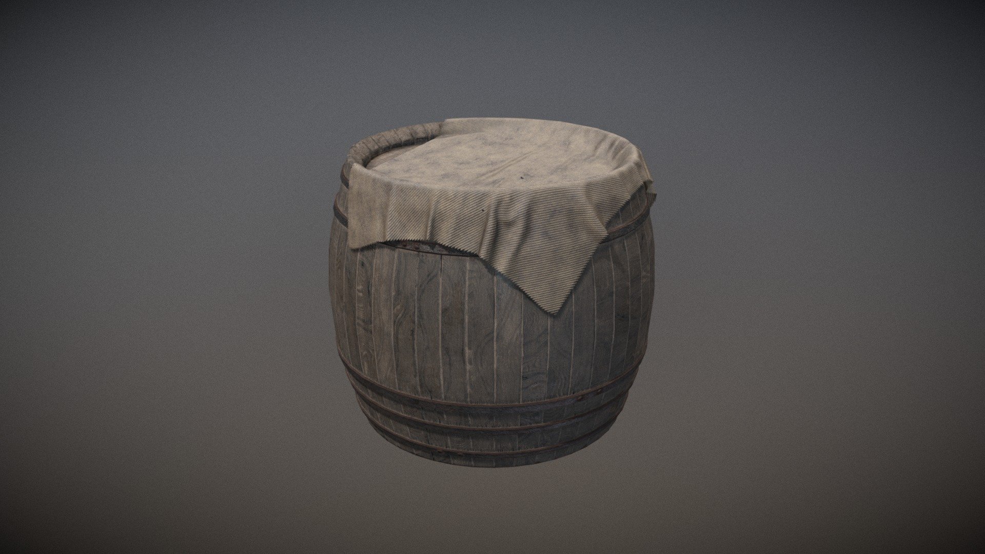 Big Barrel + Cloth 3d model