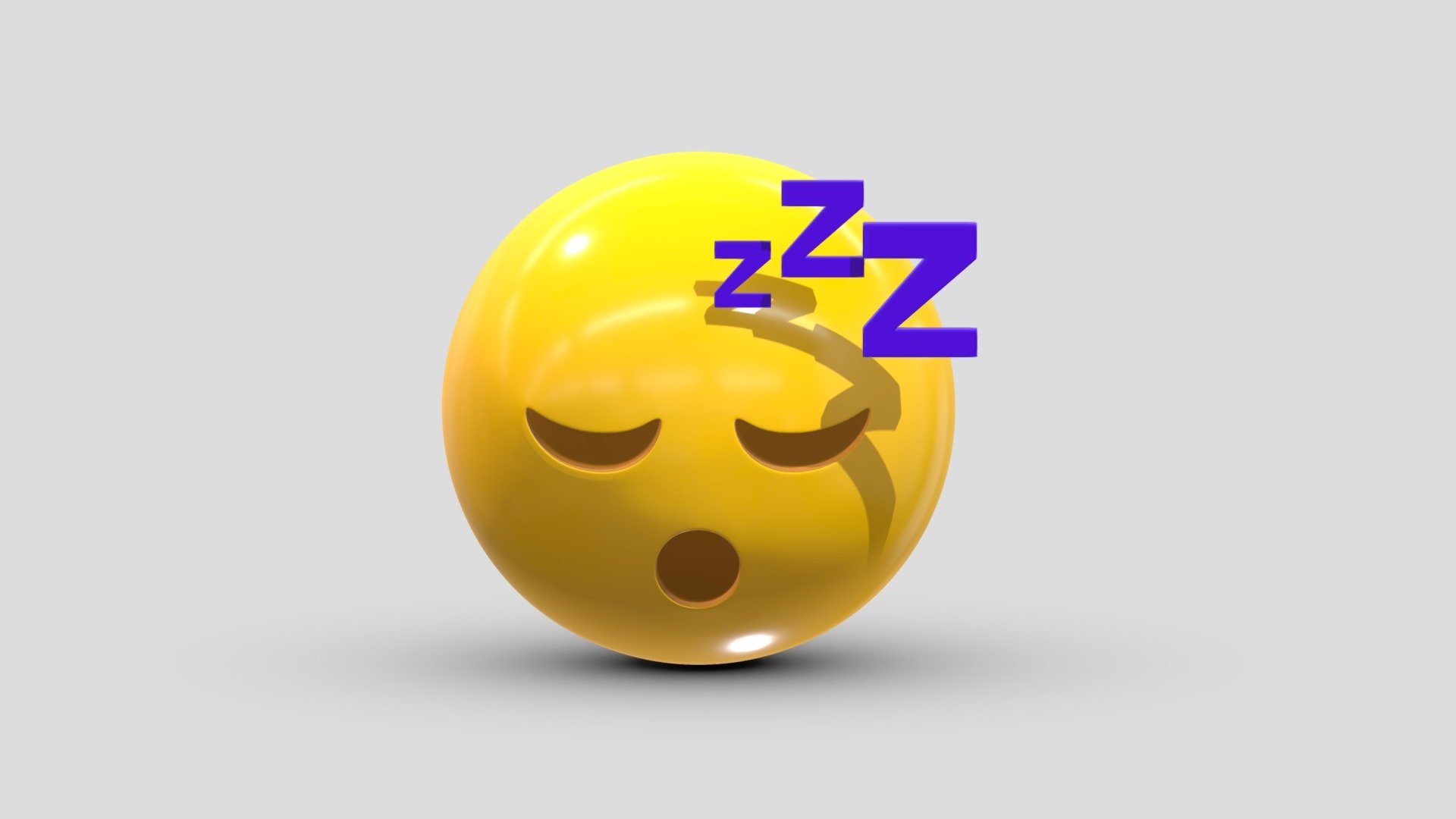 Apple Sleeping Face 3d model