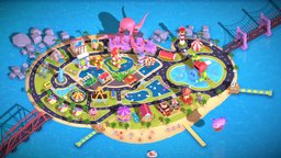 3D Enviroment Water park Cartoon