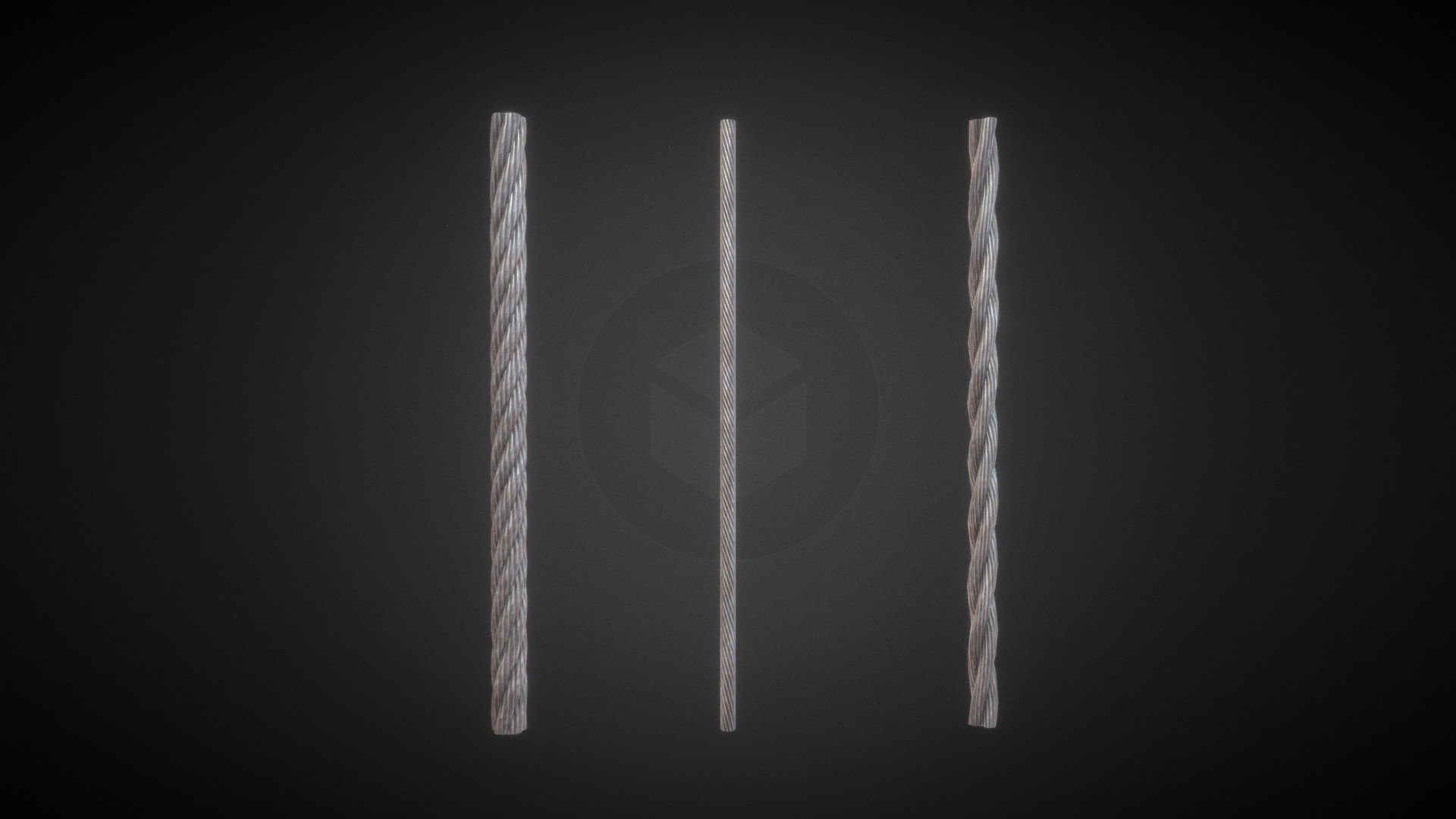 Tileable steel rope 3d model