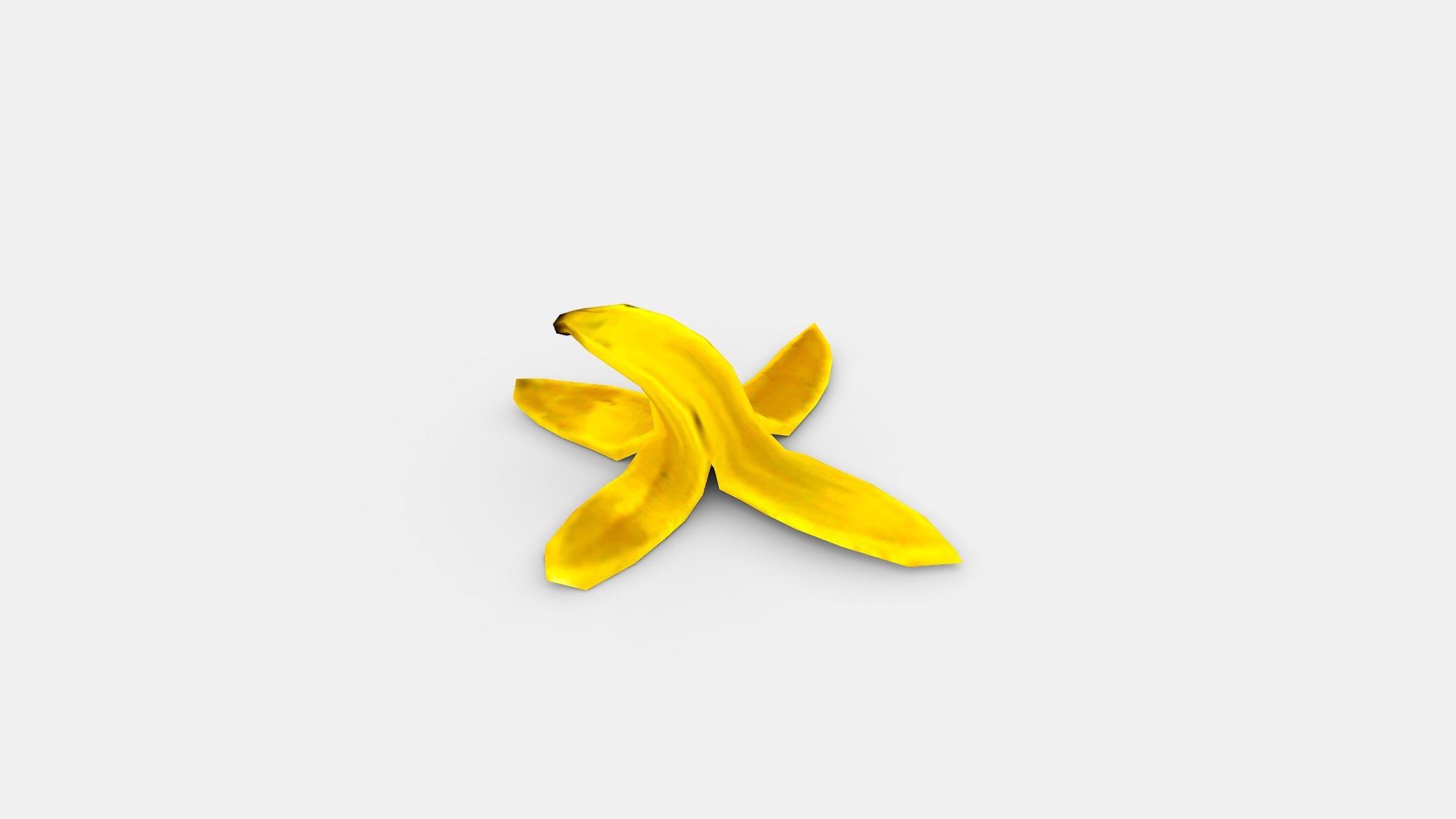 Cartoon banana peel 3d model