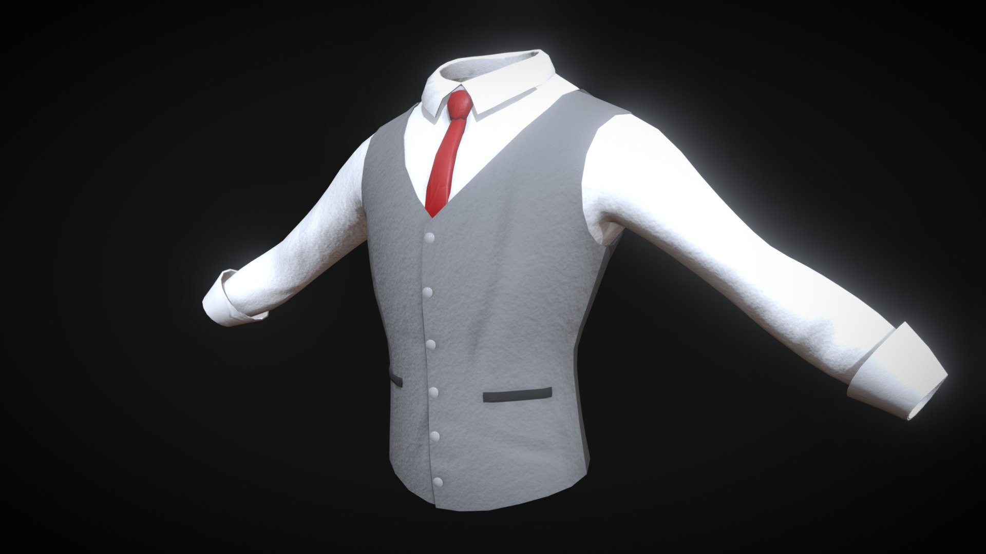 Shirt And Vest 3d model