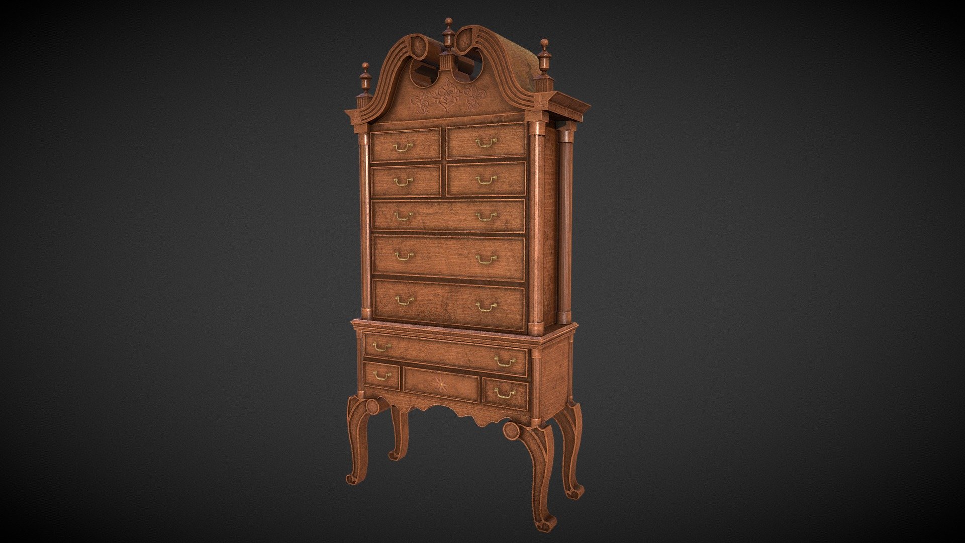 Victorian Chest of Drawers 3d model