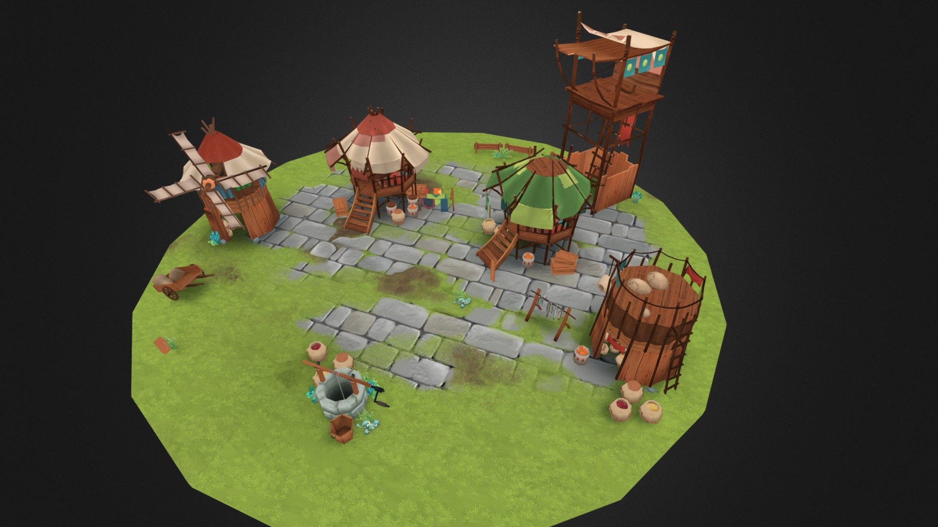 NPCs Village 3d model