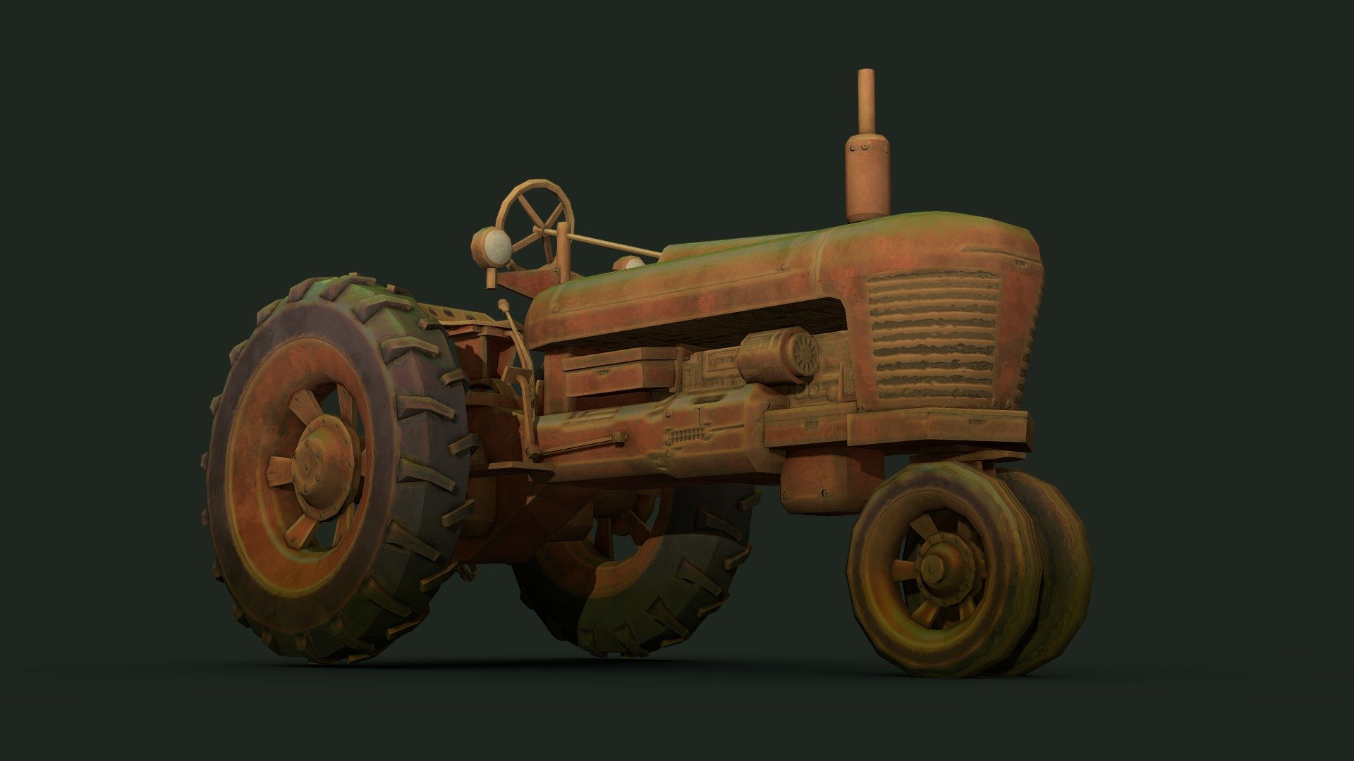 Stylized Tractor Test 3d model