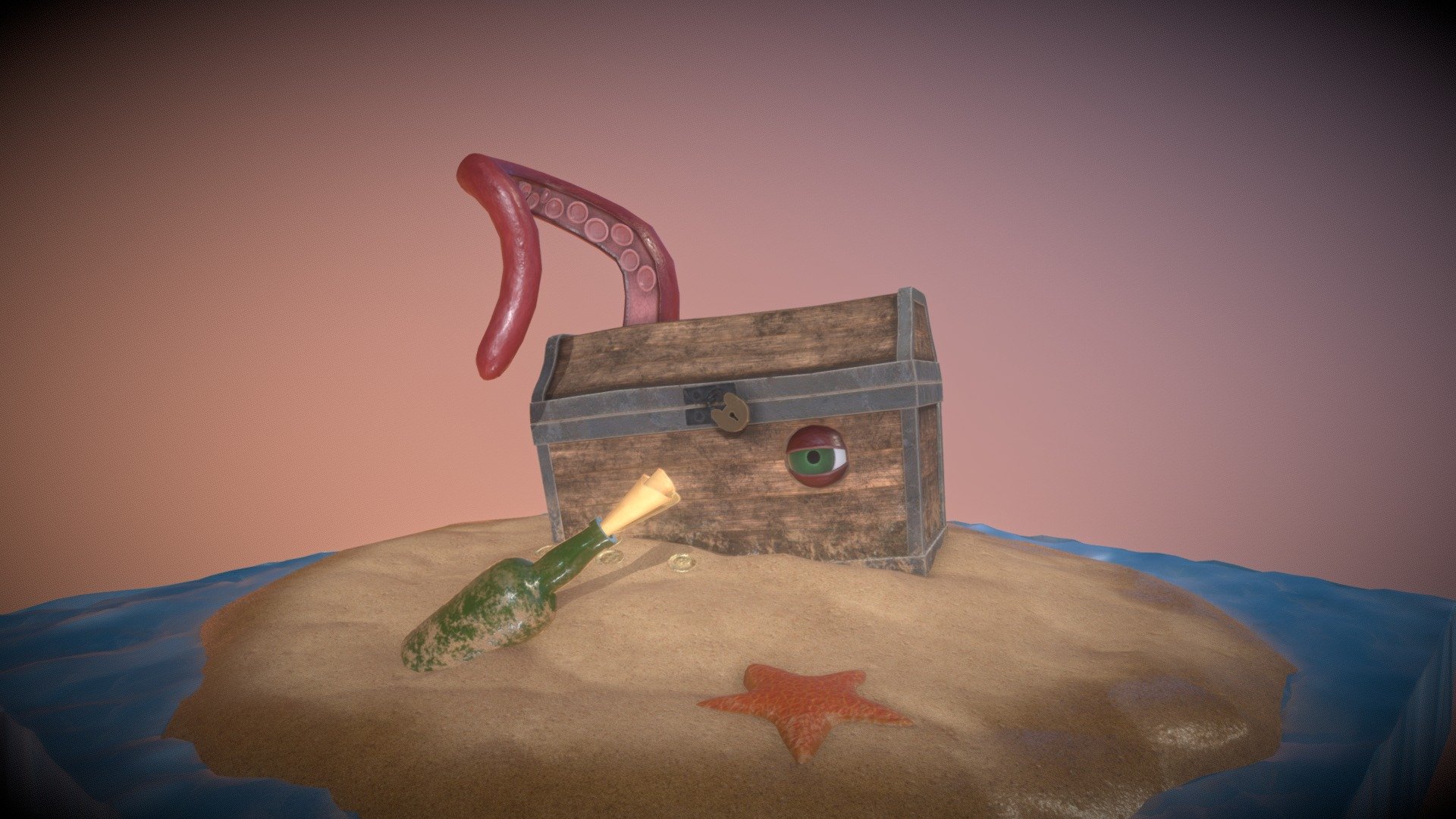 Monster Treasure 3d model