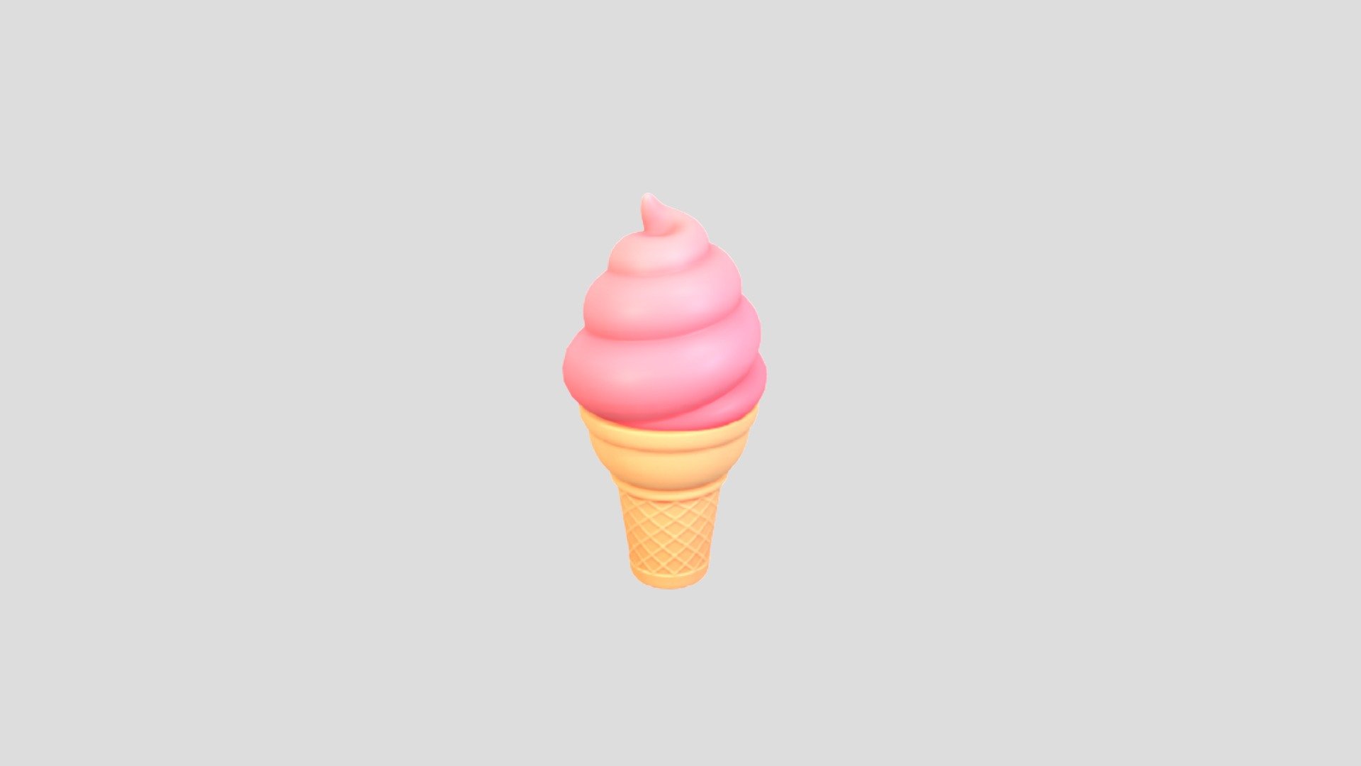 Cartoon Ice Cream 3d model