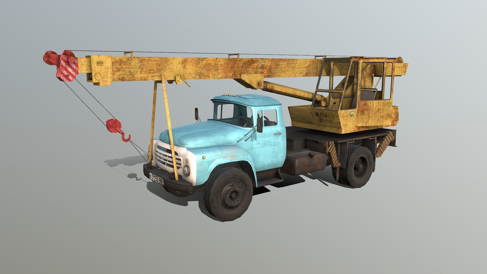 Zil-130 Truck Crane 3d model