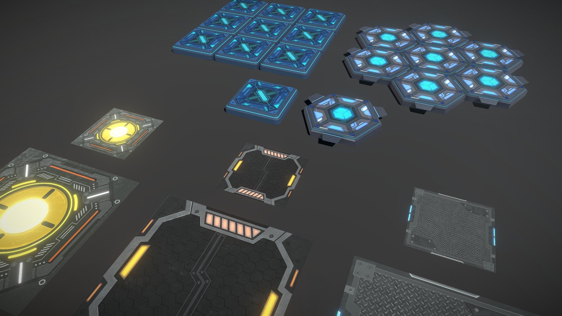 Sci-Fi Floor Pack 3d model