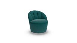 Margot Swivel Accent Chair, Peacock Blue Velvet