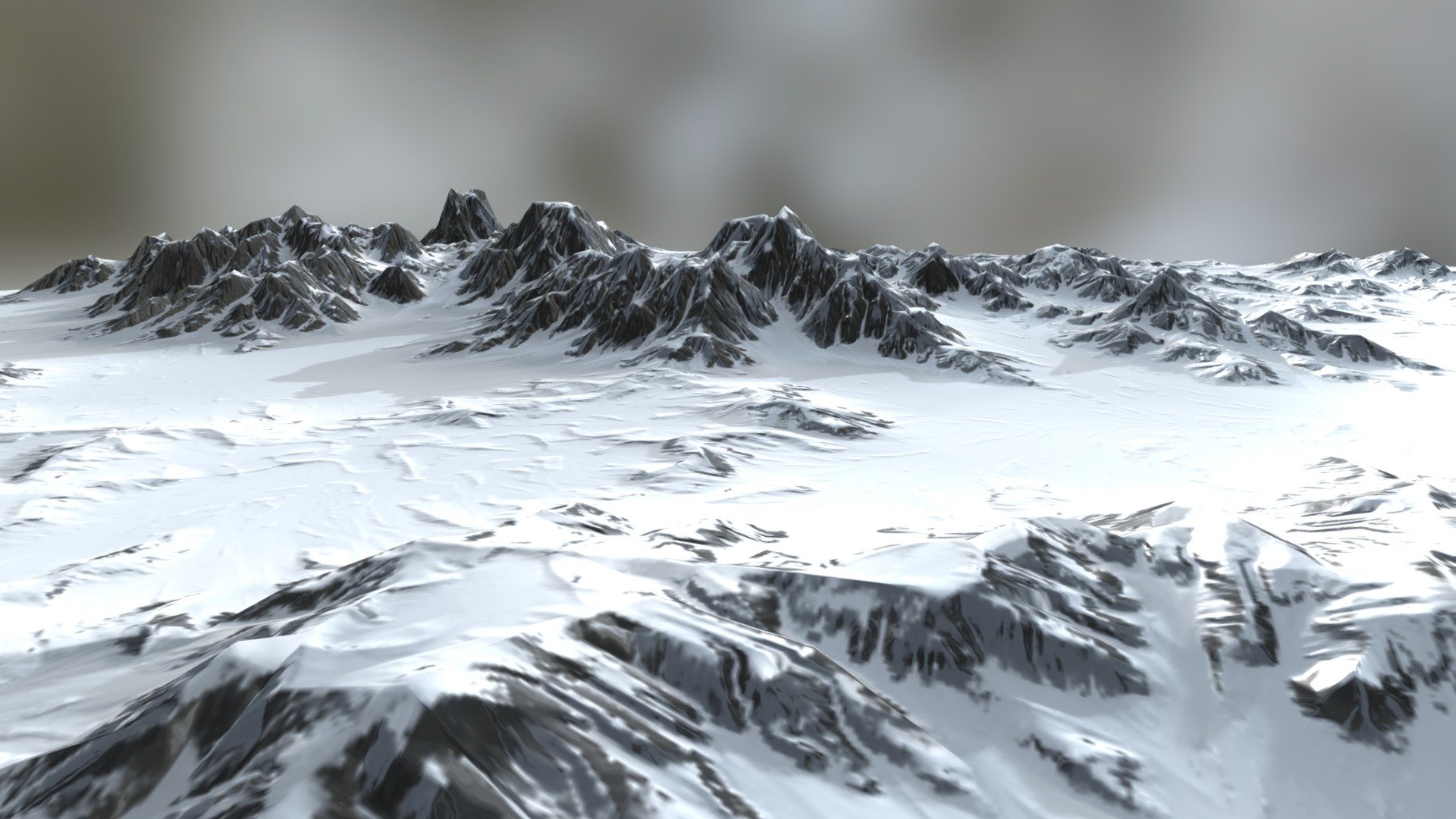 Terrain alpine 3d model