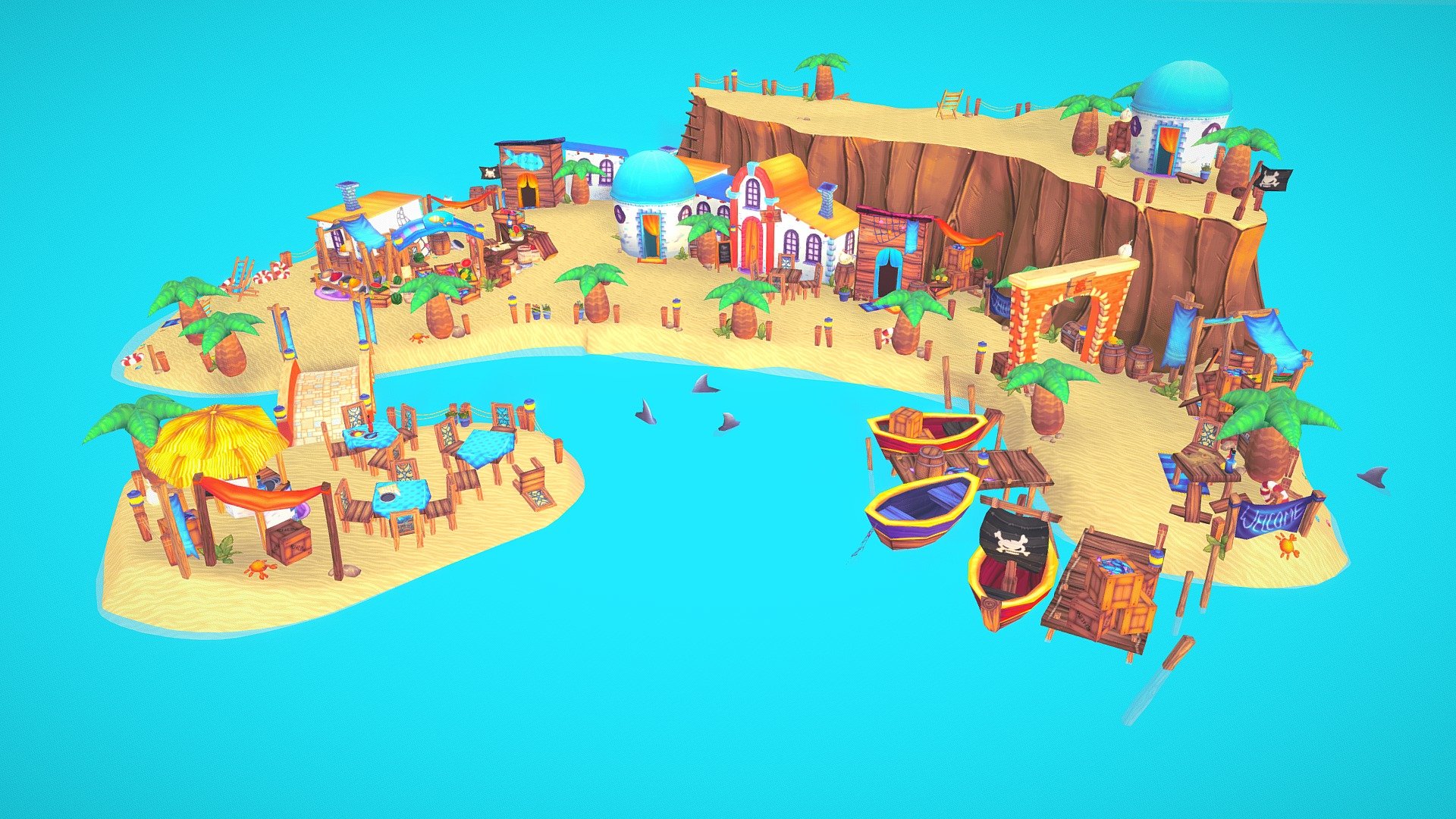 Pirates Bay 3d model