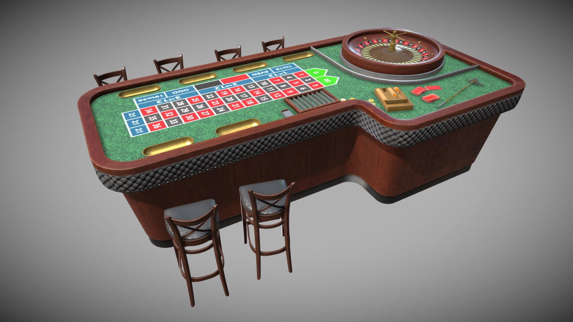 Casino Roulette 3d model