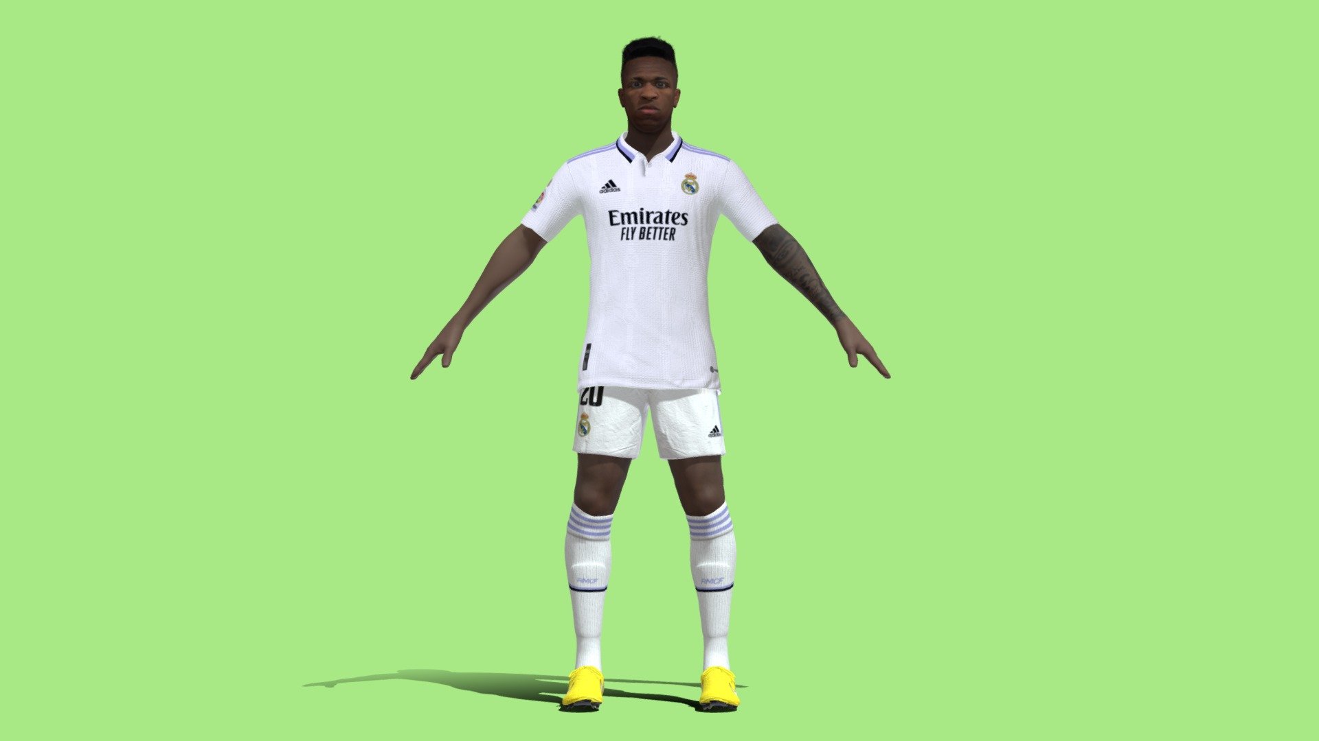 3D Rigged Vinicius Real Madrid 2023 3d model