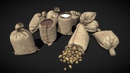 Burlap Tied Sacks